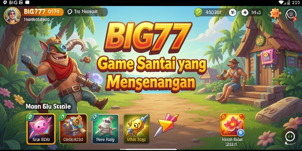 Tampilan permainan BIG77 yang ceria dan menyenangkan.