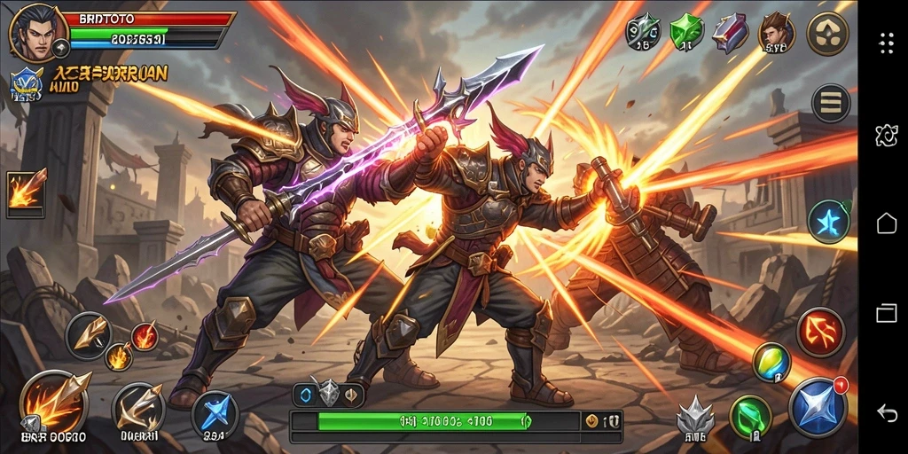 Gameplay seru BRIOTOTO dengan aksi pertarungan mendebarkan.