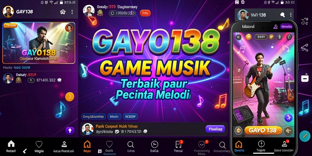 Screenshot menunjukkan gameplay menarik GAYO138 dengan berbagai pilihan musik.