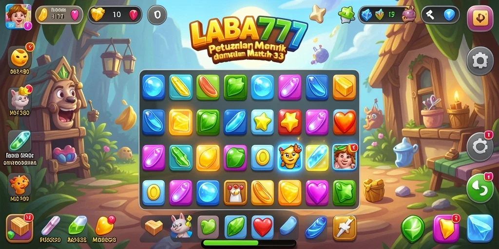 Tampilan gameplay yang seru dan penuh warna dalam LABA777.