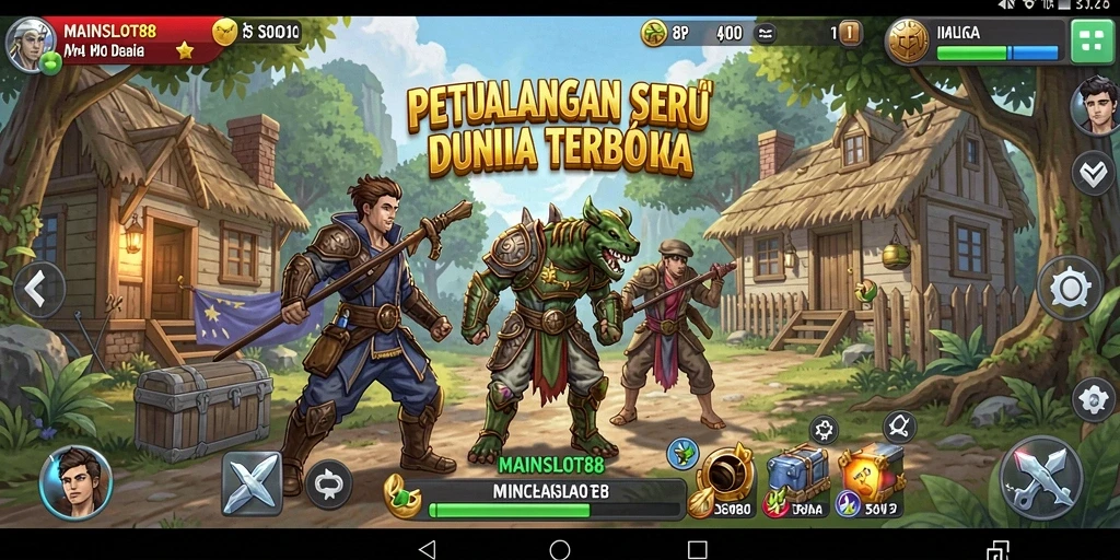 Screenshot gameplay MAINSLOT88 menampilkan suasana dunia terbuka yang luas dan menakjubkan.