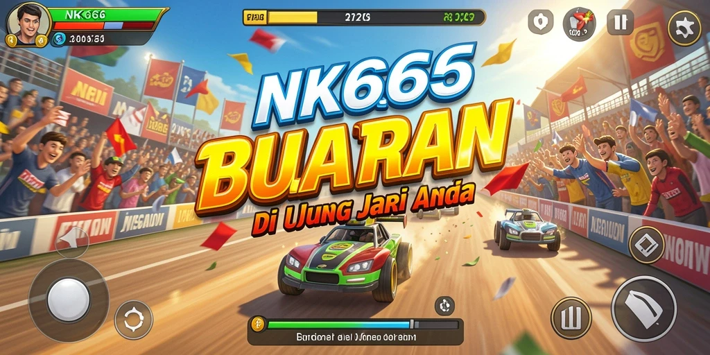 Tampilan seru gameplay balapan di NK666.