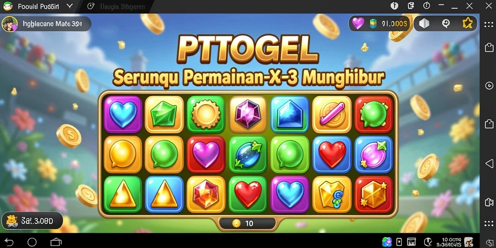 Screenshot PTTOGEL menampilkan aksi seru gameplay Match-3.