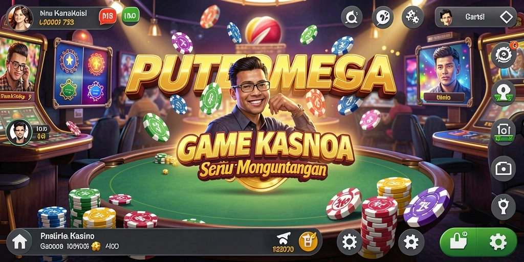 Screenshot PUTERMEGA menampilkan atmosfer Kasino yang menggembirakan.