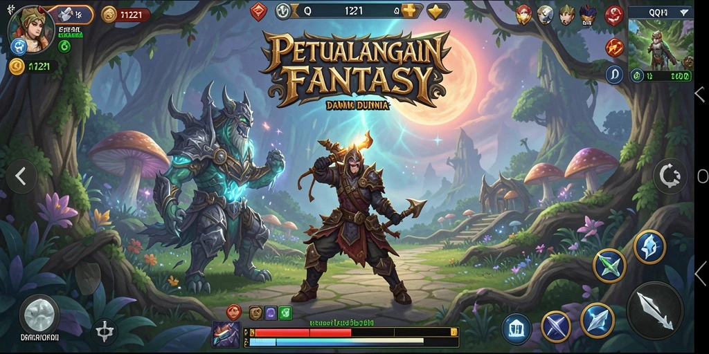 Tampilan gameplay <strong>QQ1221</strong> yang penuh aksi dan petualangan mendebarkan.