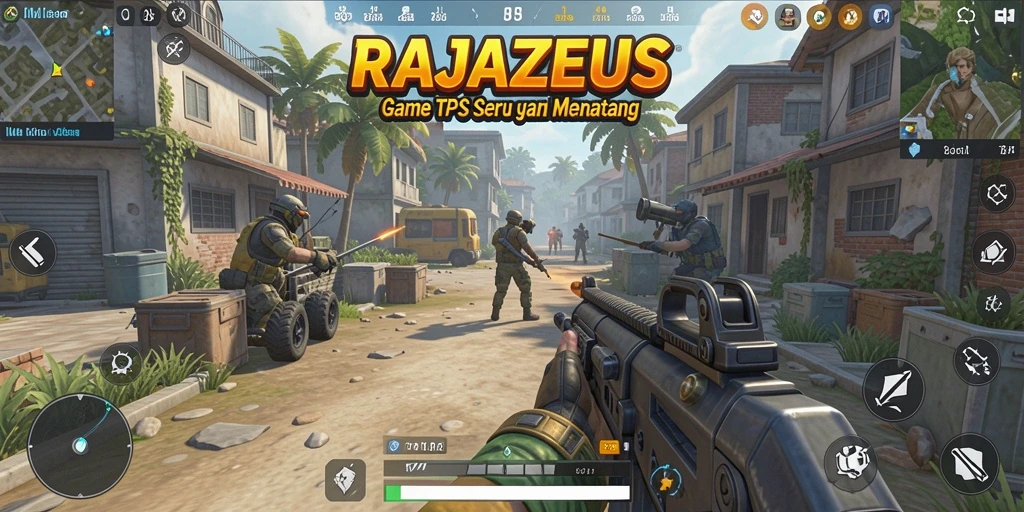 Tampilan seru gameplay RAJAZEUS yang penuh aksi.
