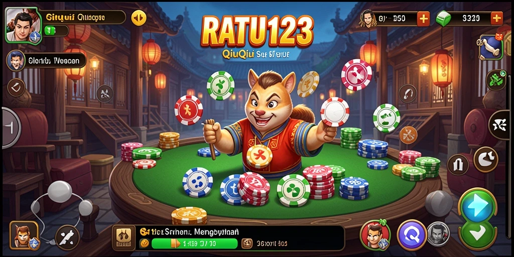 Screenshot gameplay QiuQiu yang menarik dan mendebarkan di RATU123.