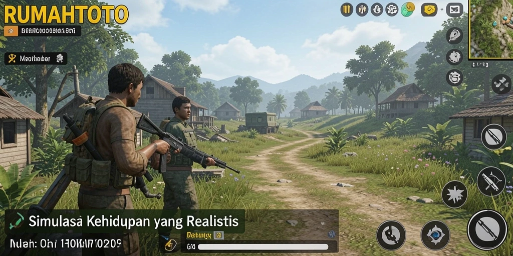 Tangkapan layar RUMAHTOTO menampilkan gameplay simulasi yang seru dan interaktif.