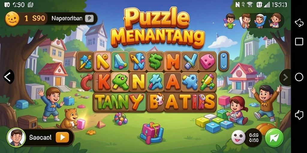Tampilan screenshot gameplay S80 menampilkan tantangan Puzzle seru.